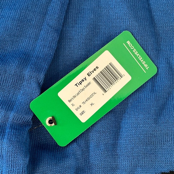 Tipsy Elves Rabbi We Last Eight Days Ugly Christmas Hannukah Sweater NWT XL - Picture 12 of 15